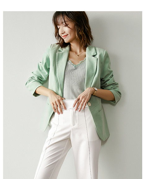 当牛油果绿邂逅职业装 熤笙靘2019秋冬新款西装，定义职场新风尚
